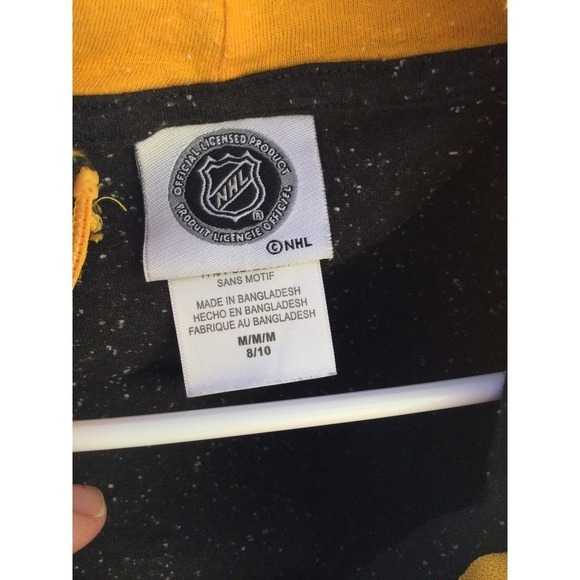 NHL womens full zip hoodie M medium 8 10 grey gray penguins Pittsburgh hockey - Picture 8 of 11